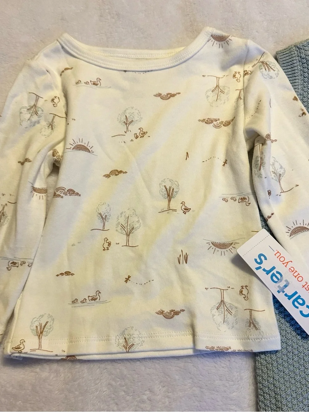 Carter's Mint Green Knit Baby Romper
